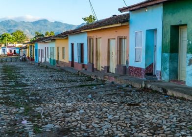 Street of colorful houses