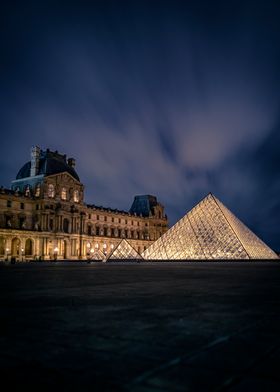 Moody night at the Louvre