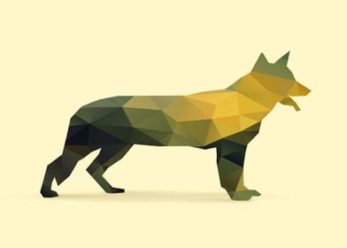 Wolf Polygon Art