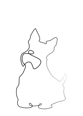 One line dog