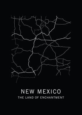 New Mexico State Road Map