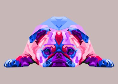 colorful baby dog abstract