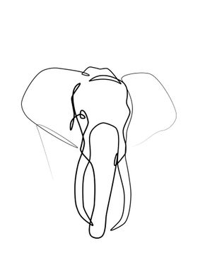 One Line Elephant