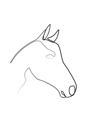 One line horse