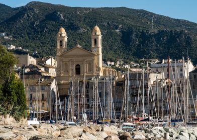 Stones masts and church