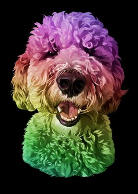 The Rainbow Dog Vector