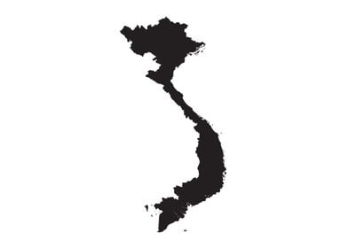 Vietnam Silhouette Map