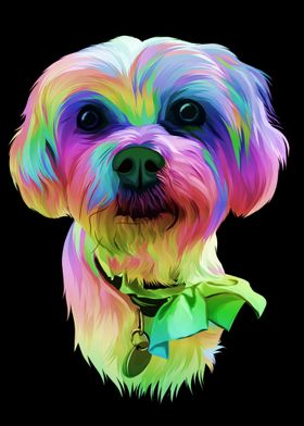 The Rainbow Dog Vector