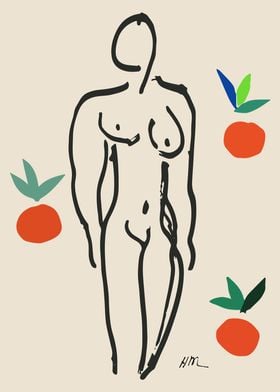 Matisse Nude with Oranges
