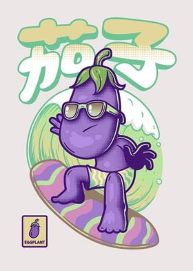 Eggplant Surfer