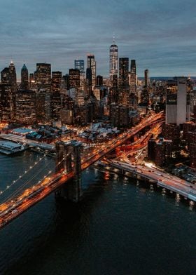 New York City night lights