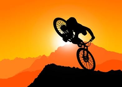 Downhill mountainbiker MTB