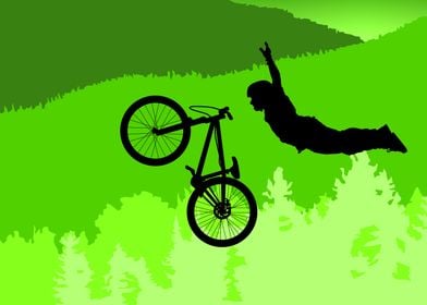 Downhill mountainbiker MTB