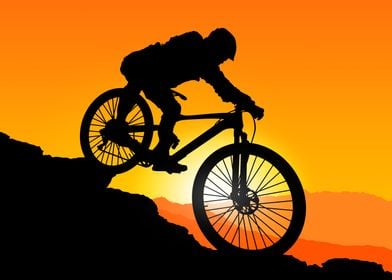 Downhill mountainbiker MTB