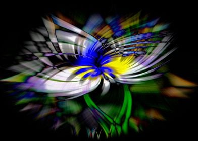 Stained glass abstract art