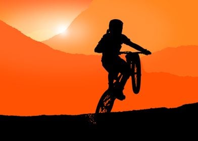 Downhill mountainbiker MTB