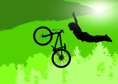 Downhill mountainbiker MTB