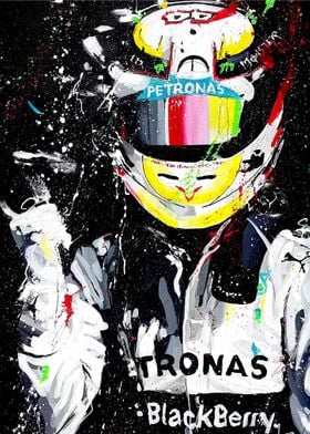 Lewis Hamilton' Poster, picture, metal print, paint by Shodges, Displate