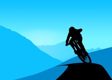 Downhill mountainbiker MTB