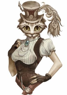 Steampunk Cat Lady