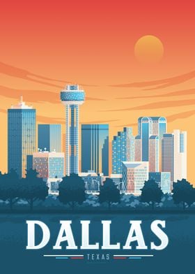 Dallas Texas Travel Poster