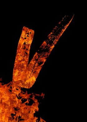 Burning on Fire Letter V