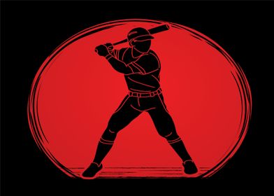 Red Baseball Player
