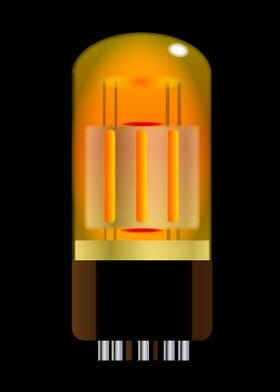 Glowing Amplifier Valve