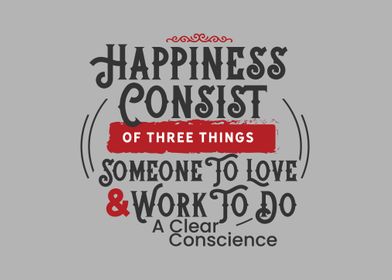 happiness consist of three