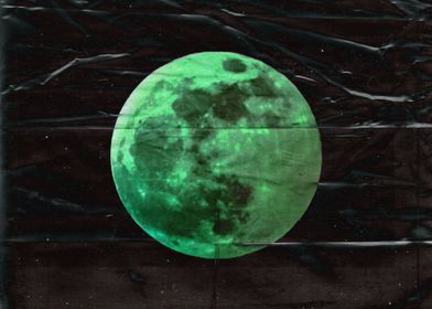 abstract moon space art