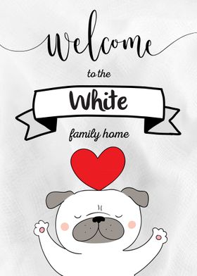 White Family Home Dog
