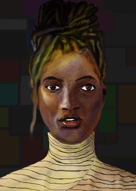 Gaze- Black woman portrait