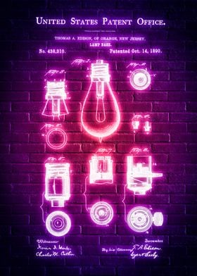 Lamp Base Patent Print