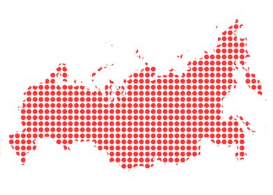 Red Dot Map of Russia