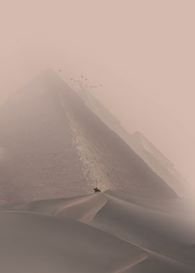 Foggy egyptian Pyramids