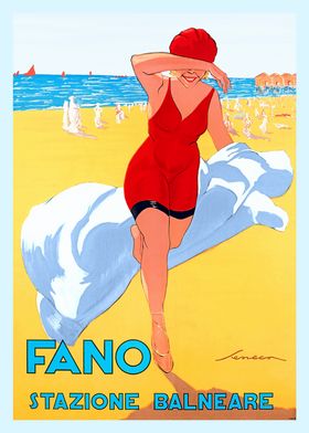 Vintage Fano Italy Beach