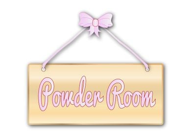 Powder Room Sign