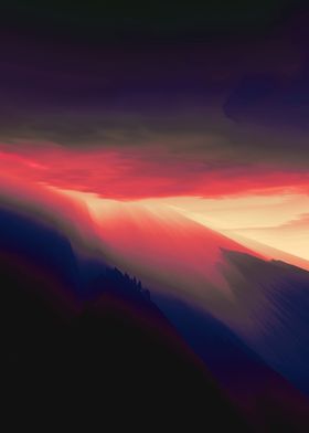 Sunset in the Mountains 3