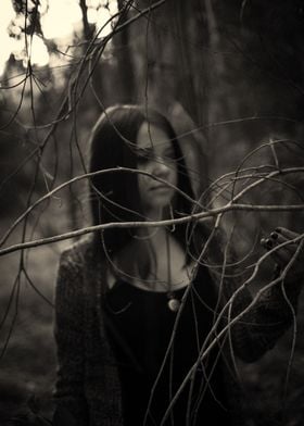 moody image of a woman