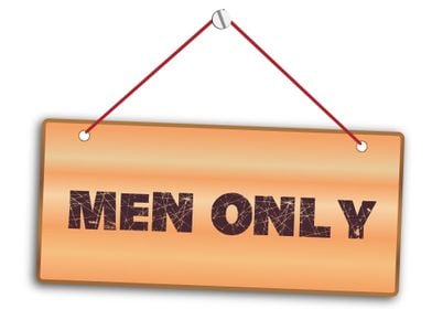 Men Only Sign