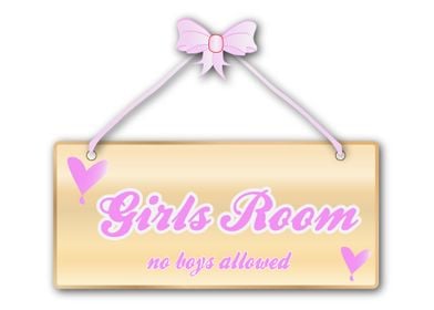 Girls Room Sign