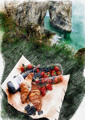 Picnic On A Cliff  