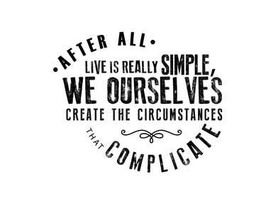 live is really simple