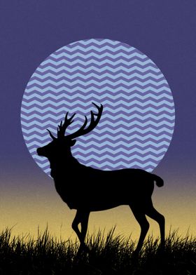 Elk at Night