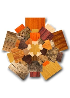 Wooden texture squares