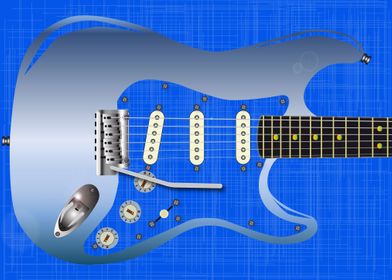 Blue Grunge Guitar