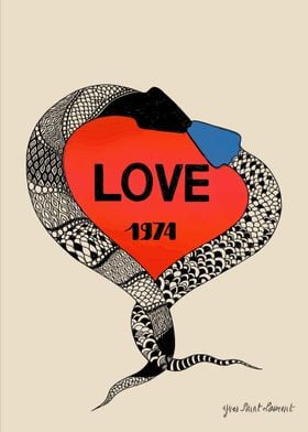 YSL vintage love poster