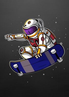 Astronaut Spaceman Skater