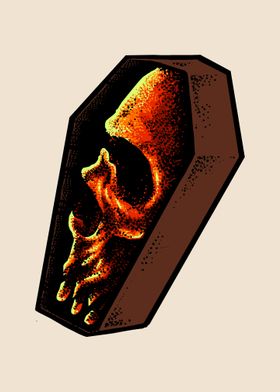 Skull head coffin 