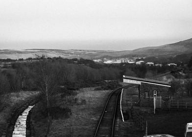 B+W Train Station